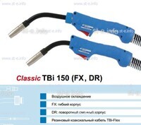 Горелка для полуавтоматической сварки TBi 150-DR-blue-ESG, с поворотным корпусом, длина 3 метра - st-e.info - Махачкала